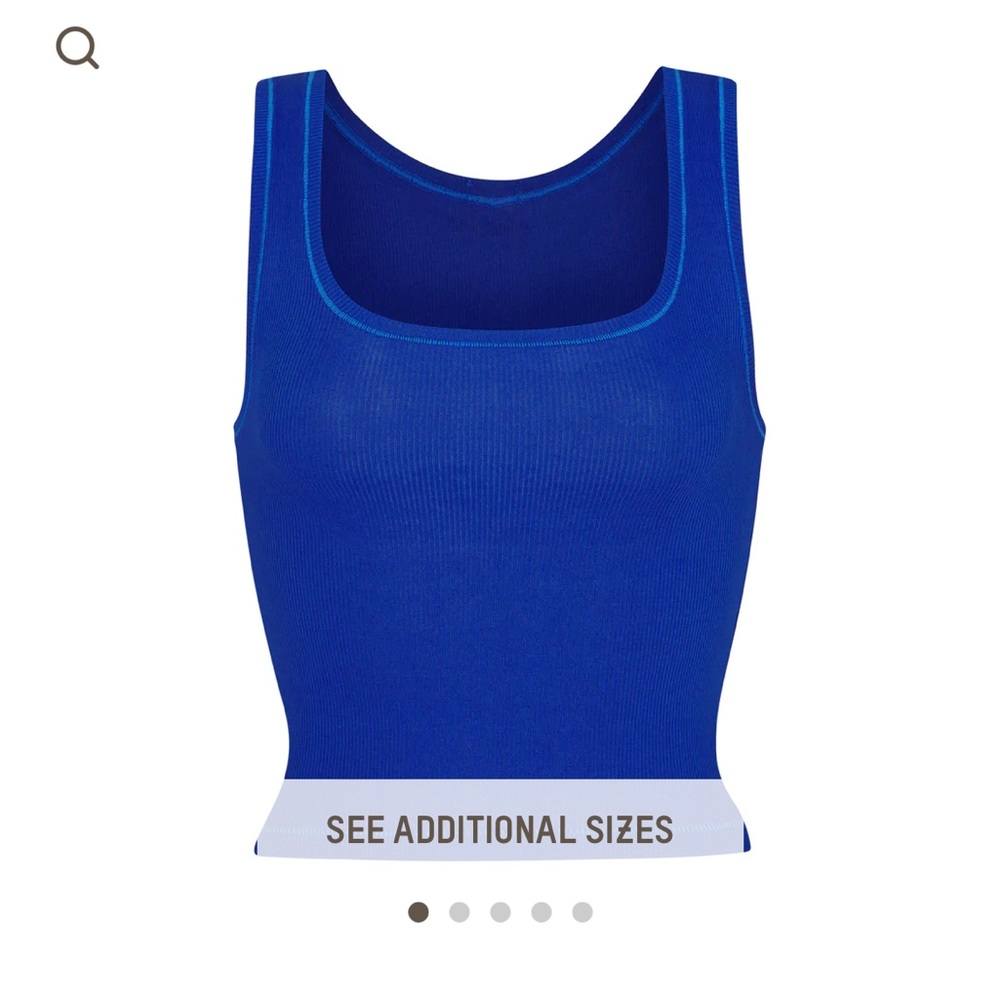 SKIMS COTTON RIB TANK in COBALT M